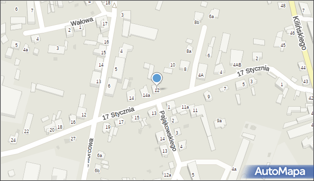 Gniewkowo, 17 Stycznia, 12, mapa Gniewkowo