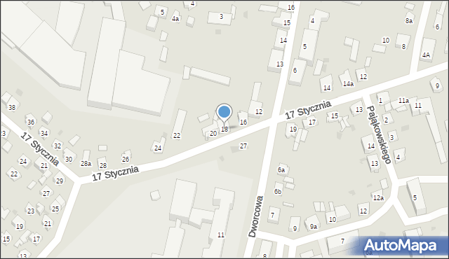 Gniewkowo, 17 Stycznia, 18, mapa Gniewkowo