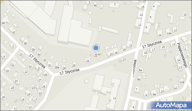 Gniewkowo, 17 Stycznia, 22, mapa Gniewkowo