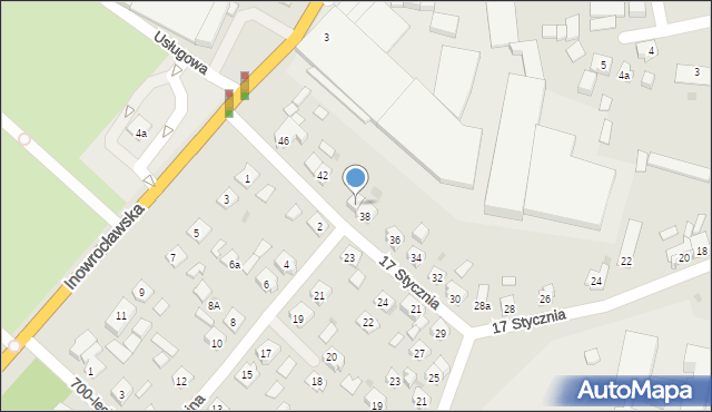 Gniewkowo, 17 Stycznia, 40, mapa Gniewkowo