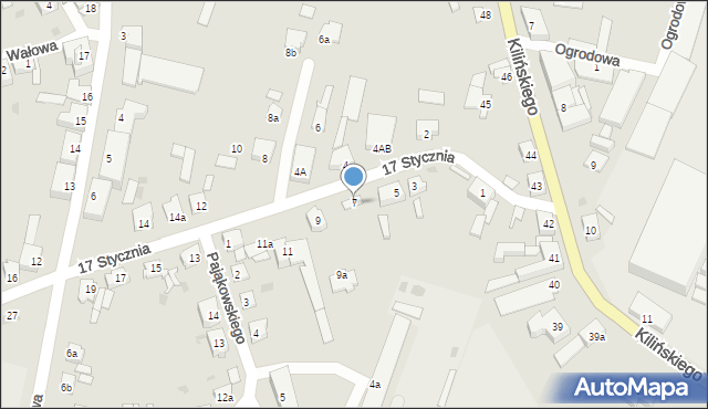 Gniewkowo, 17 Stycznia, 7, mapa Gniewkowo