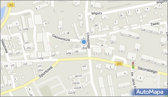 Międzychód, 17 Stycznia, 151A, mapa Międzychód