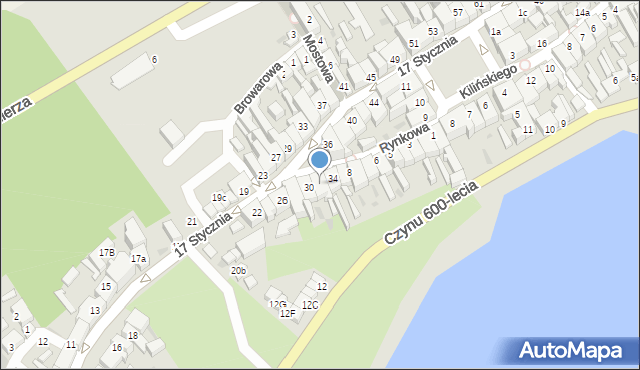 Międzychód, 17 Stycznia, 32, mapa Międzychód