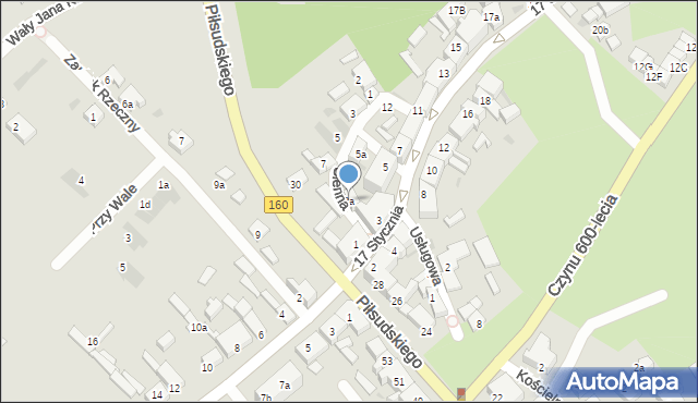 Międzychód, 17 Stycznia, 3a, mapa Międzychód