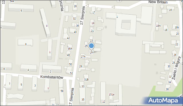 Pułtusk, 17 Sierpnia, 27, mapa Pułtusk
