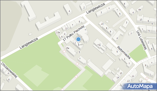 Rzeszów, 17 Pułku Piechoty, 3, mapa Rzeszów