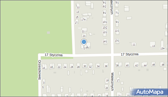 Skarżysko-Kamienna, 17 Stycznia, 1, mapa Skarżysko-Kamienna
