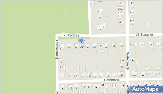 Skarżysko-Kamienna, 17 Stycznia, 24, mapa Skarżysko-Kamienna