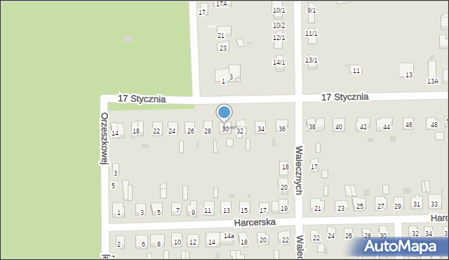 Skarżysko-Kamienna, 17 Stycznia, 30, mapa Skarżysko-Kamienna