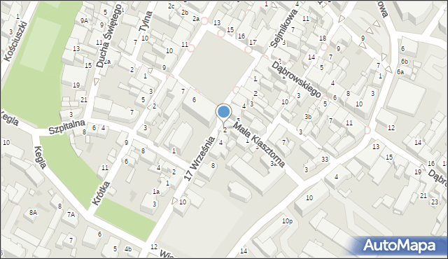 Środa Wielkopolska, 17 Września, 2, mapa Środa Wielkopolska