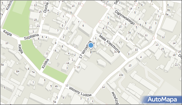 Środa Wielkopolska, 17 Września, 8, mapa Środa Wielkopolska