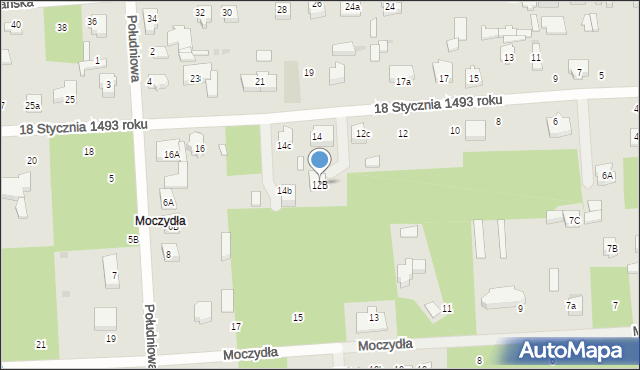 Głowno, 18 Stycznia 1493 roku, 12B, mapa Głowno