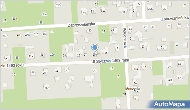 Głowno, 18 Stycznia 1493 roku, 25a, mapa Głowno
