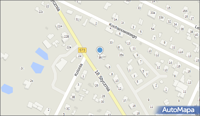 Gostynin, 18 Stycznia, 35, mapa Gostynin