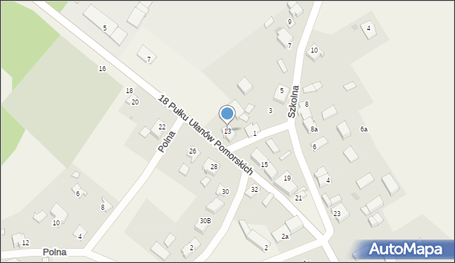 Nowa Cerkiew, 18 Pułku Ułanów Pomorskich, 13, mapa Nowa Cerkiew