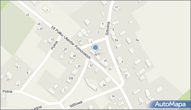 Nowa Cerkiew, 18 Pułku Ułanów Pomorskich, 15, mapa Nowa Cerkiew