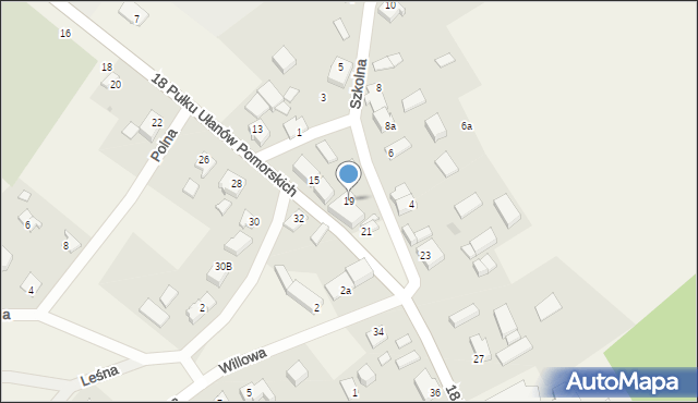Nowa Cerkiew, 18 Pułku Ułanów Pomorskich, 19, mapa Nowa Cerkiew