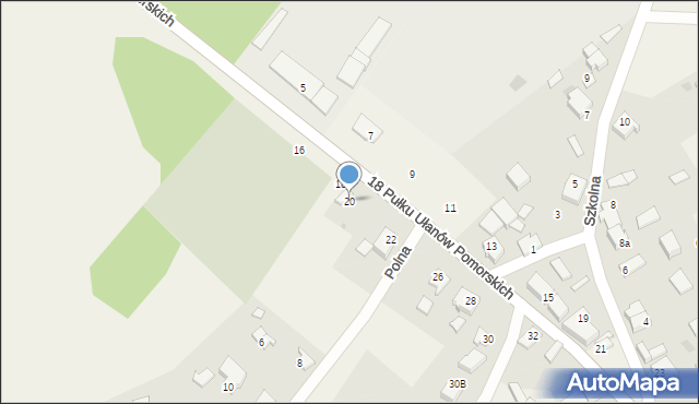 Nowa Cerkiew, 18 Pułku Ułanów Pomorskich, 20, mapa Nowa Cerkiew