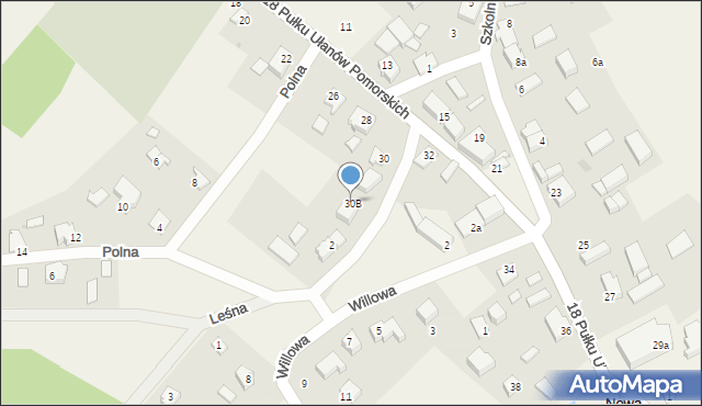 Nowa Cerkiew, 18 Pułku Ułanów Pomorskich, 30B, mapa Nowa Cerkiew