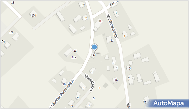 Nowa Cerkiew, 18 Pułku Ułanów Pomorskich, 33, mapa Nowa Cerkiew