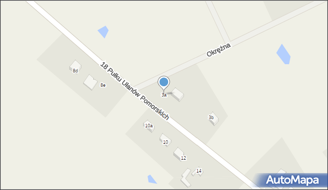 Nowa Cerkiew, 18 Pułku Ułanów Pomorskich, 3a, mapa Nowa Cerkiew