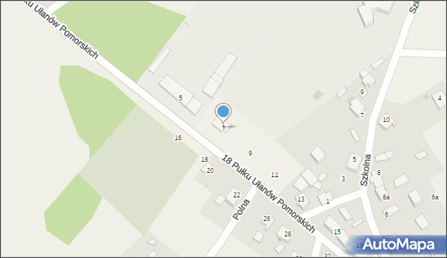 Nowa Cerkiew, 18 Pułku Ułanów Pomorskich, 7, mapa Nowa Cerkiew