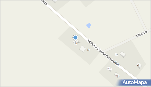 Nowa Cerkiew, 18 Pułku Ułanów Pomorskich, 8d, mapa Nowa Cerkiew