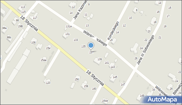 Wieluń, 18 Stycznia, 137, mapa Wieluń