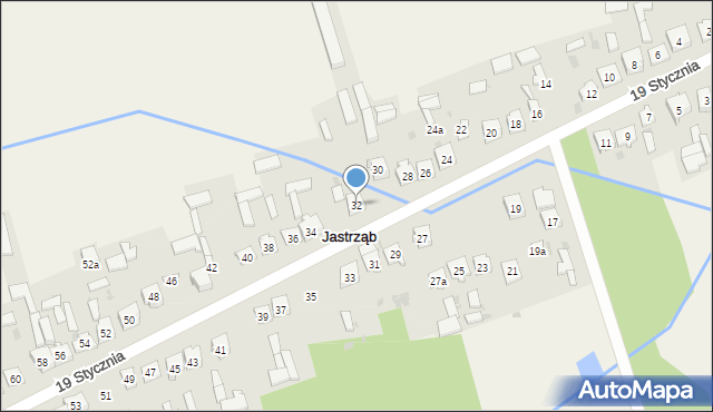 Jastrząb, 19 Stycznia, 32, mapa Jastrząb