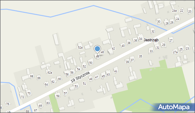 Jastrząb, 19 Stycznia, 48, mapa Jastrząb