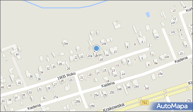 Kielce, 1905 Roku, 18, mapa Kielc