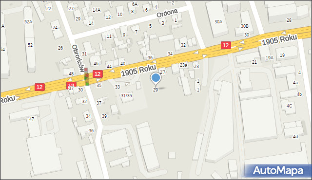 Radom, 1905 Roku, 29, mapa Radomia