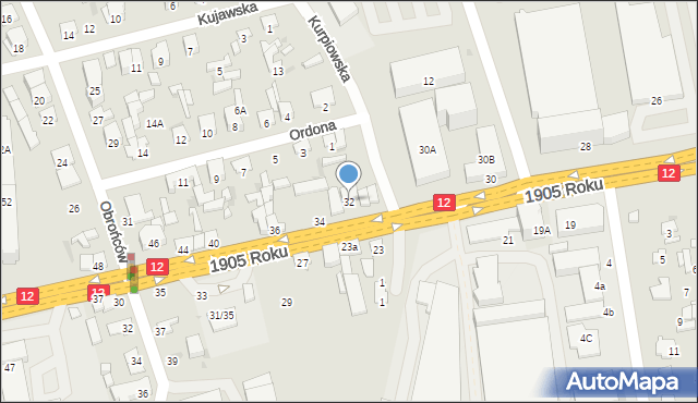 Radom, 1905 Roku, 32, mapa Radomia