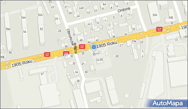 Radom, 1905 Roku, 33, mapa Radomia