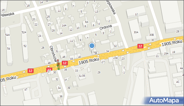 Radom, 1905 Roku, 38, mapa Radomia