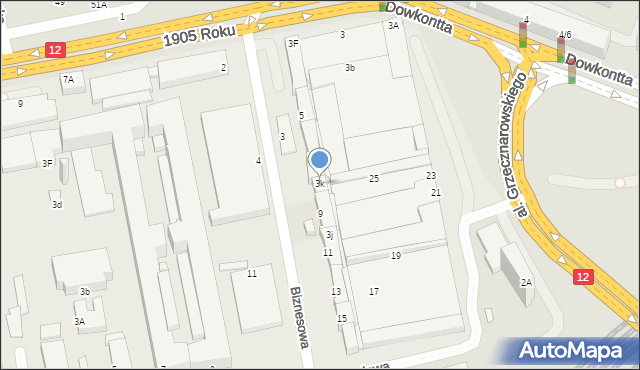 Radom, 1905 Roku, 3k, mapa Radomia