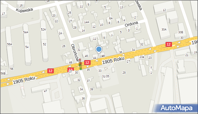 Radom, 1905 Roku, 42, mapa Radomia