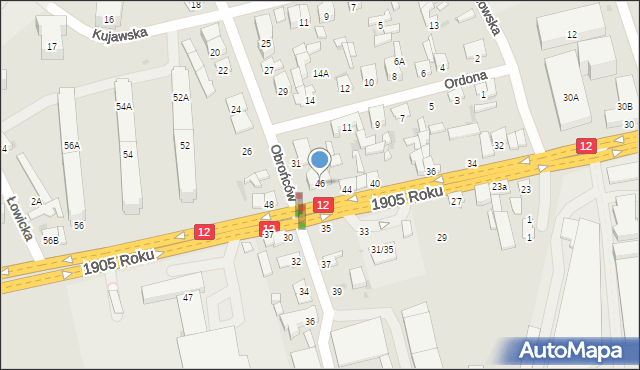 Radom, 1905 Roku, 46, mapa Radomia