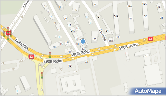 Radom, 1905 Roku, 62, mapa Radomia