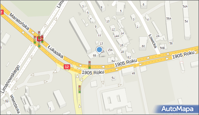 Radom, 1905 Roku, 68a, mapa Radomia