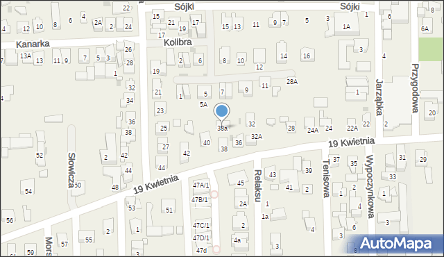 Rybie, 19 Kwietnia, 38a, mapa Rybie