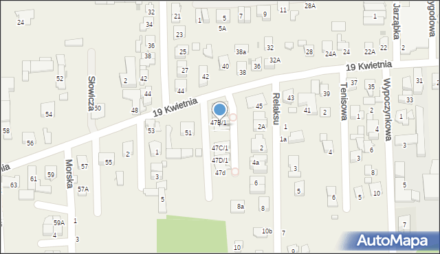 Rybie, 19 Kwietnia, 47B/2, mapa Rybie