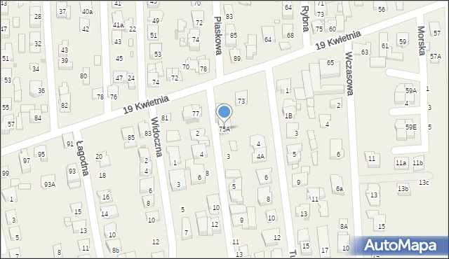 Rybie, 19 Kwietnia, 75A, mapa Rybie