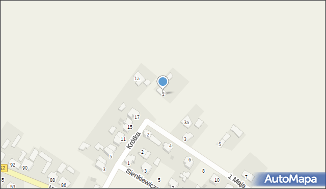 Bądkowo, 1 Maja, 1, mapa Bądkowo