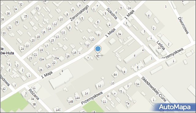 Bełchów, 1 Maja, 5C, mapa Bełchów