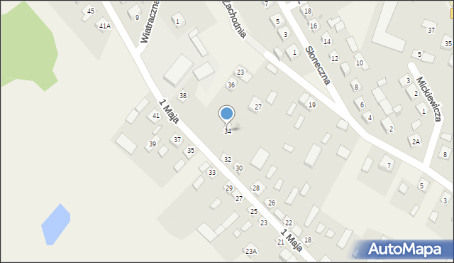 Bielsk, 1 Maja, 34, mapa Bielsk