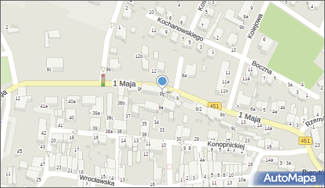 Bierutów, 1 Maja, 9g, mapa Bierutów