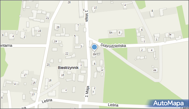 Biestrzynnik, 1 Maja, 6A, mapa Biestrzynnik