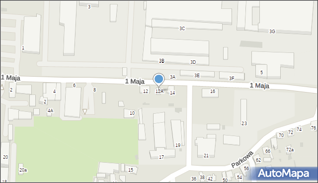 Blachownia, 1 Maja, 12A, mapa Blachownia