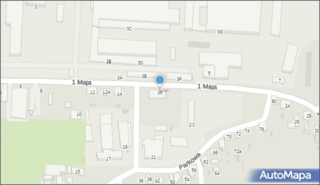 Blachownia, 1 Maja, 16, mapa Blachownia